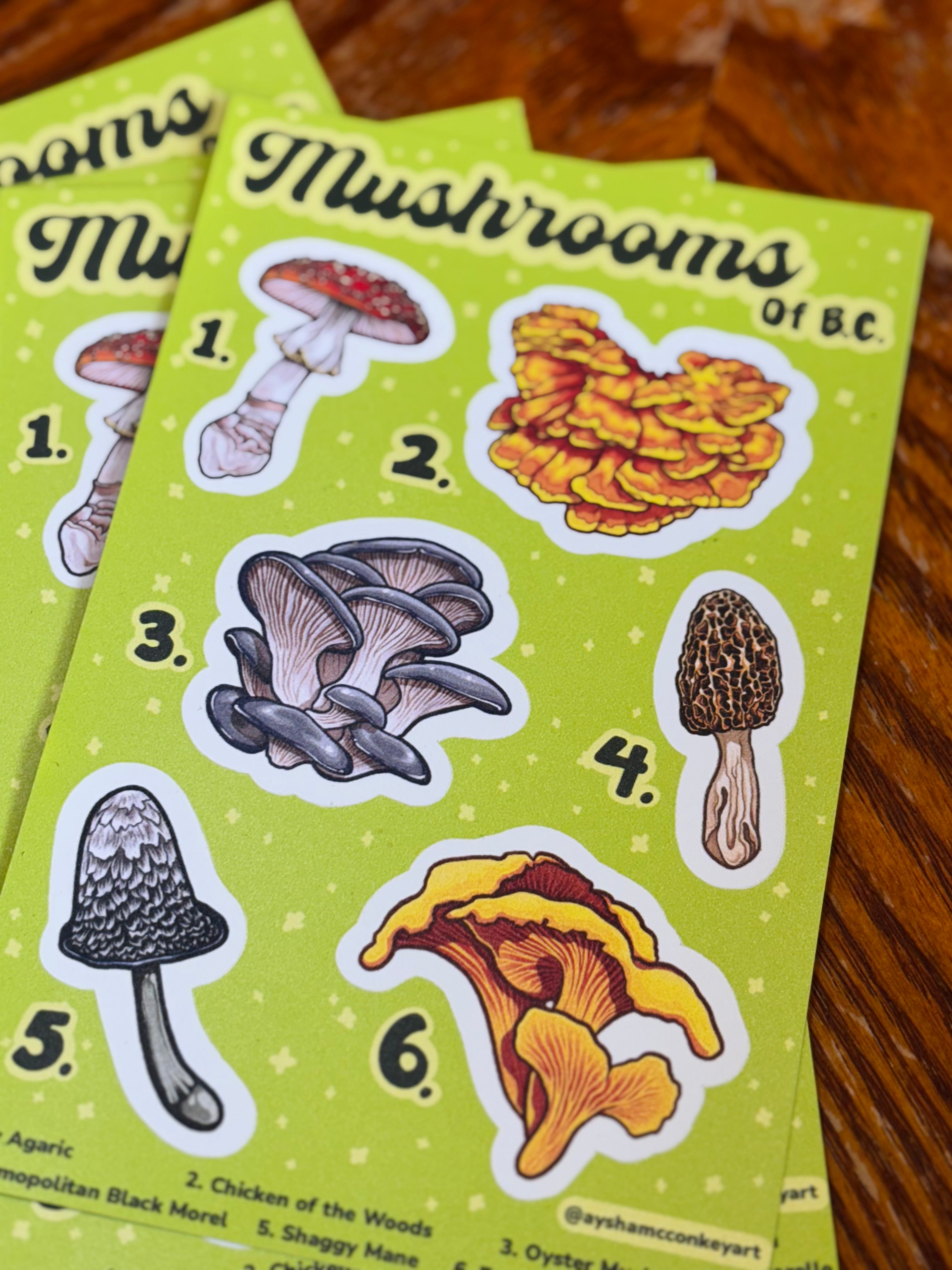 Mushroom Sticker Sheet