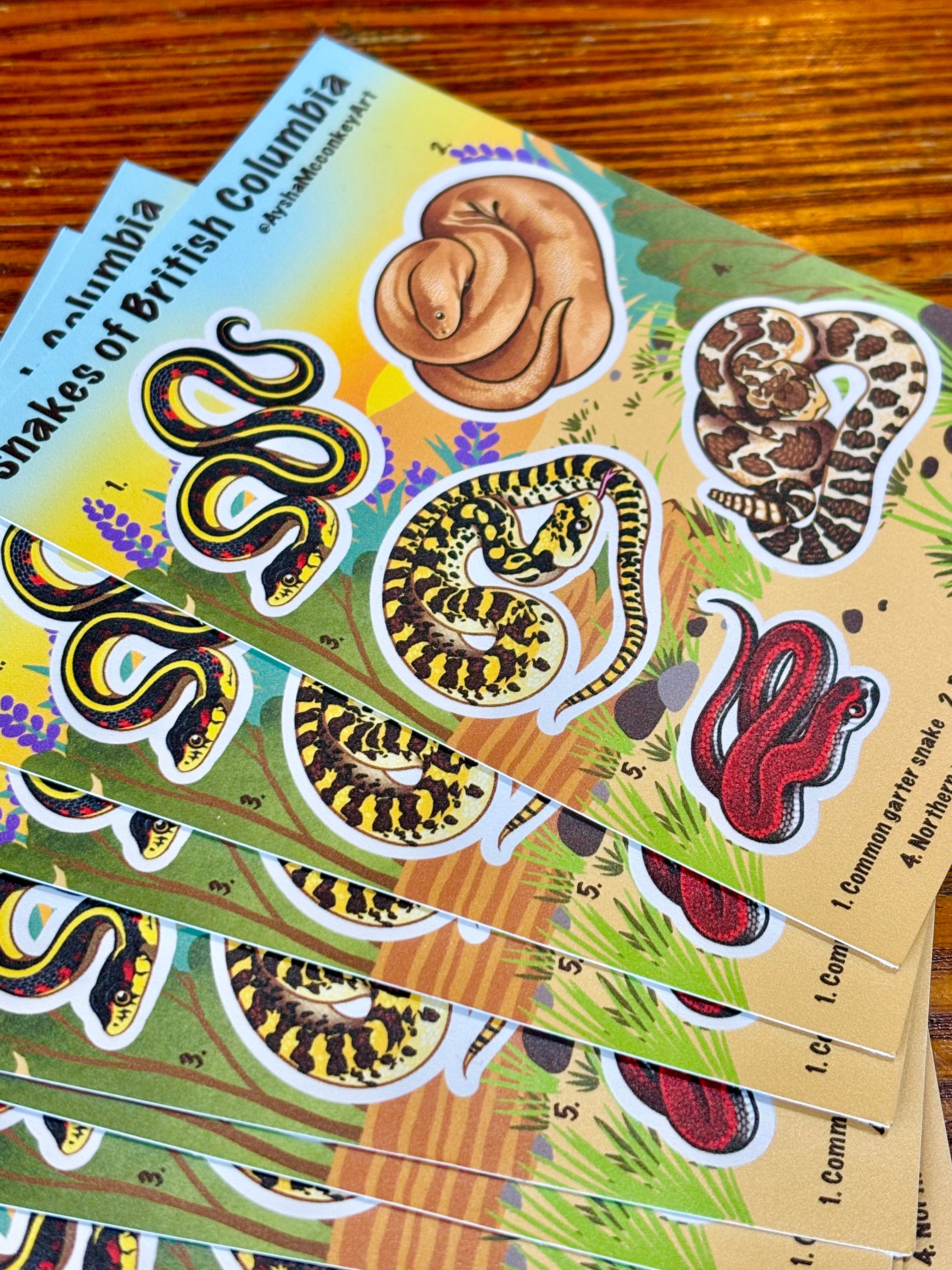 Snakes of BC Sticker Sheet