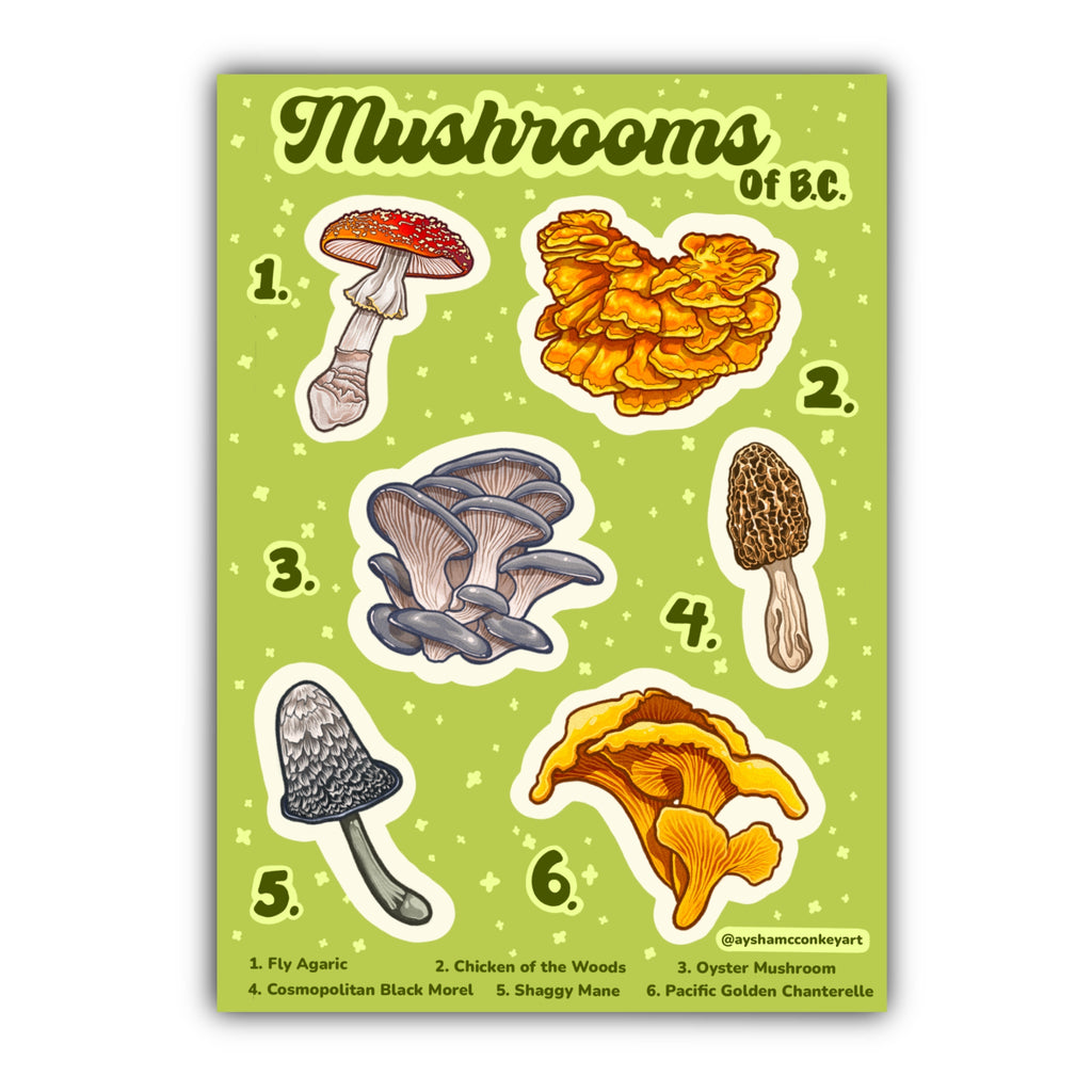 Mushroom Sticker Sheet