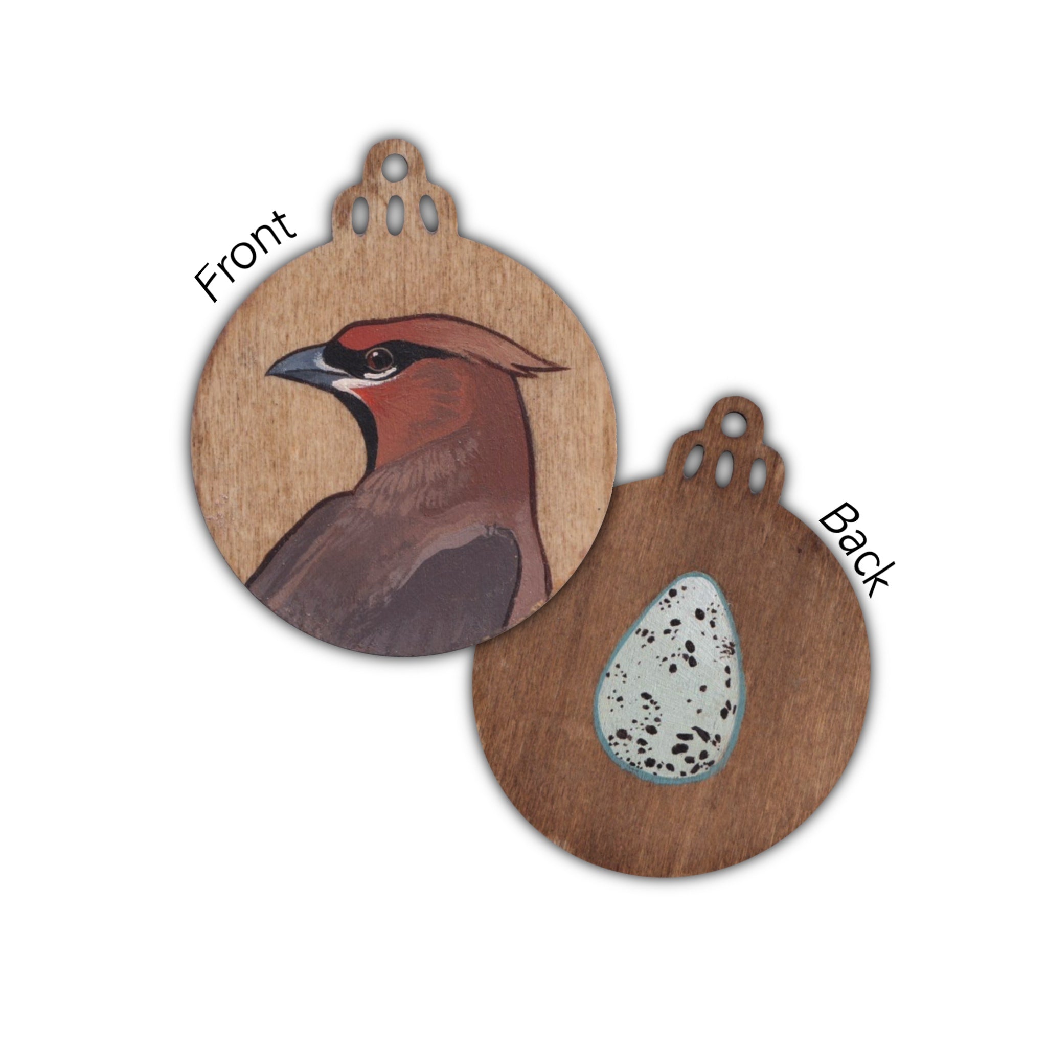 Bohemian Waxwing Ornament
